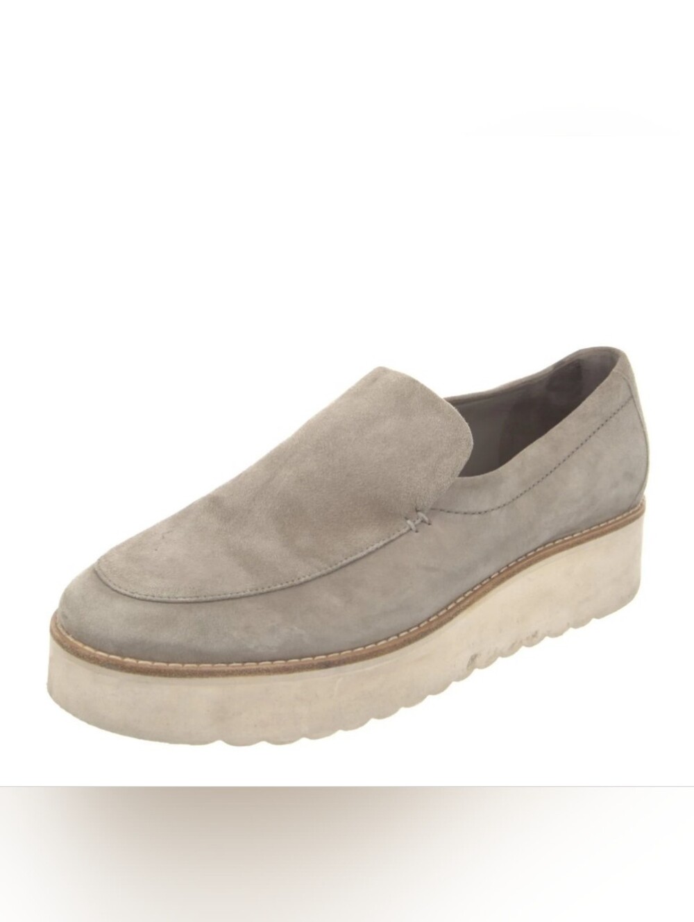 Vince Gray Suede Platform Loafer 8.5